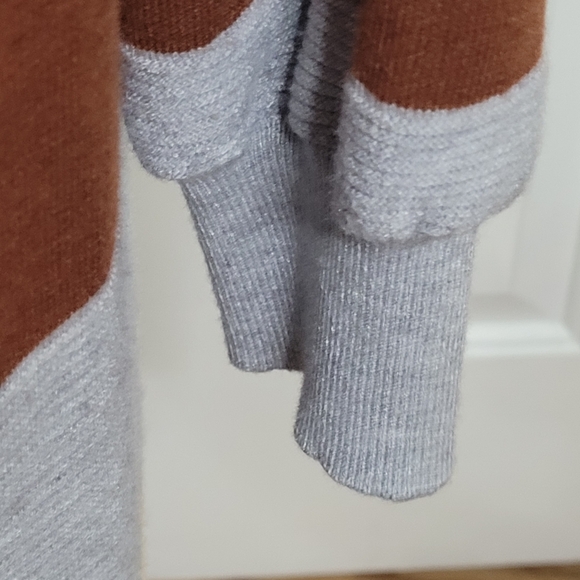 Cara Sanatana x Nine West Women's Balloon Sleeves Sweater Cardigan Brown/Gray M - Picture 9 of 13